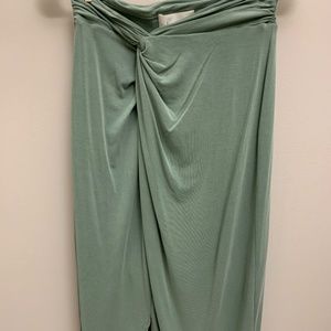 Anthropologie Teal Midi Skirt
